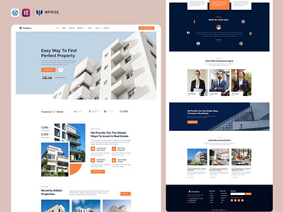 Properta – Real Estate & Property Elementor Template branding design elementor template graphic design property website property website design real estate agent real estate landing page real estate web design real estate website real estate website design real estate websites real state realestate realtor website ui web design