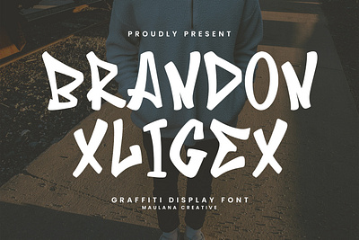 Brandon Xligex Graffiti Display Font branding font fonts free font graffiti font graphic design handmade font logo maulana creative modern font nostalgic summer font winter font