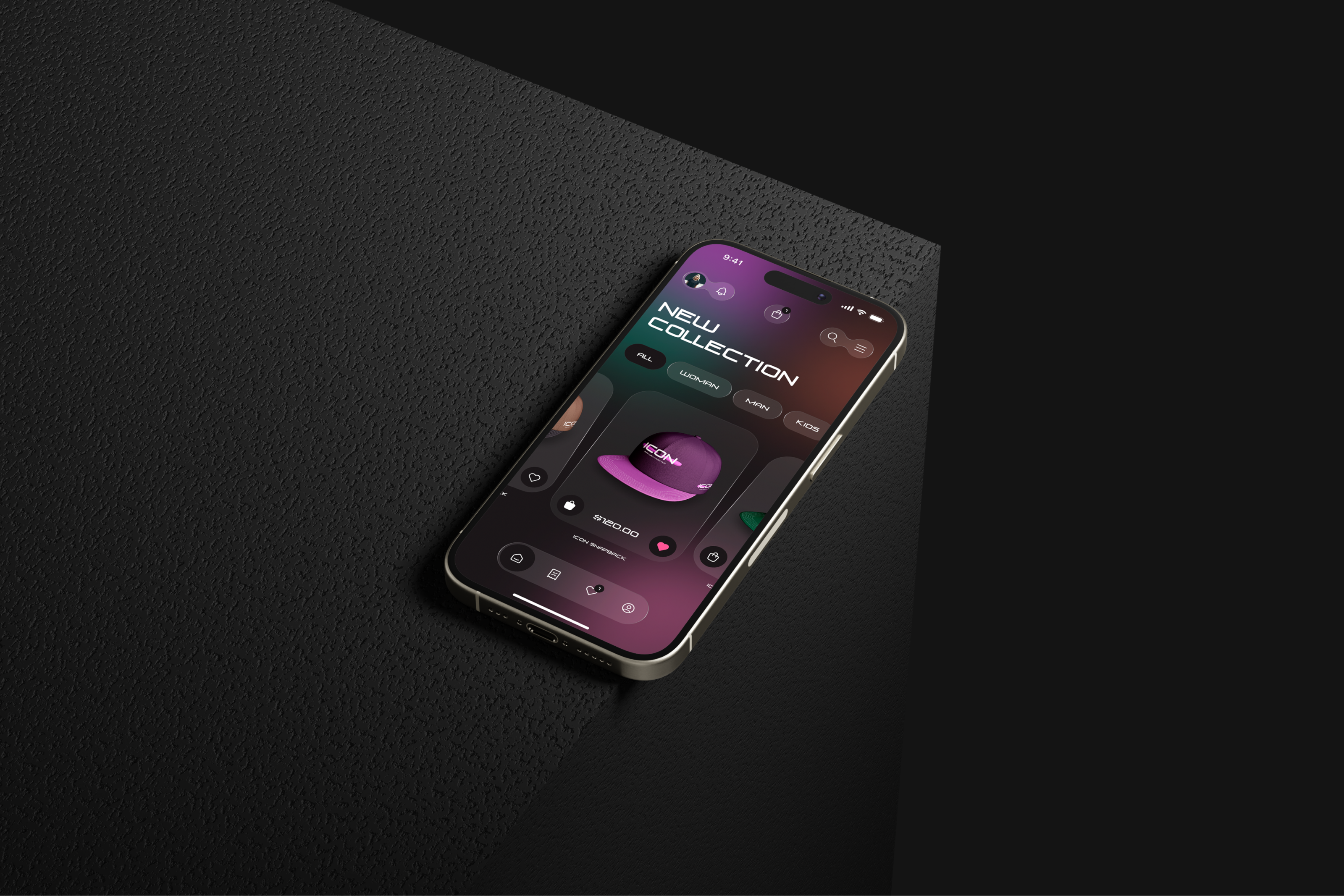 "Icon" snapback shop mobile app (UX/UI) animation application branding design dribble e commerce figma logo mobile shop ui ux