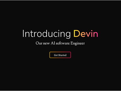 Devin (AI software engineer) UI screens design ui ux