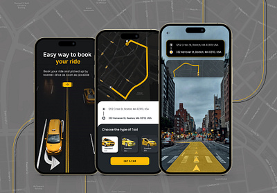 Taxi Booking Application Design 3d animation branding design graphic design illustration logo motion graphics ui vector website