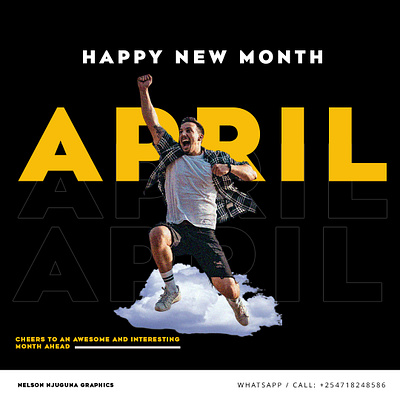 HAPPY NEW MONTH graphic design