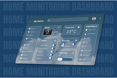 Home Monitoring Dashboard #dailyUI dailyui design digitalart graphic design ui uidesign