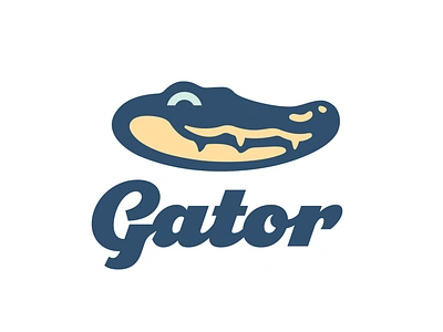 Gator Logo alligator branding croc crocodile emblem florida gator graphic design happy identity illustration lettering logo logo design mascot patch reptile retro smiling typography