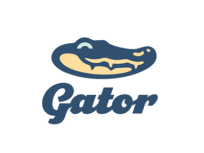 Gator Logo alligator branding croc crocodile emblem florida gator graphic design happy identity illustration lettering logo logo design mascot patch reptile retro smiling typography