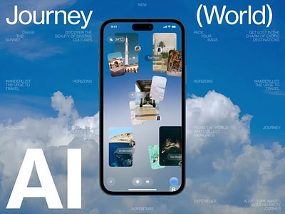 AI Search Tours ai app book design interface mobile news slide travel trips vodeo