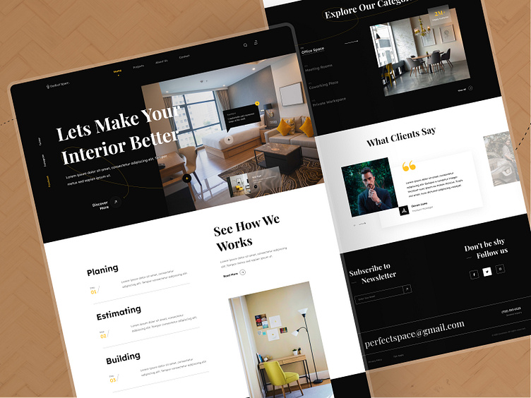 Perfect Space Interior Design Landing Page Website By Ajit Kumar Perfect Space Interior Design Landing Page Website By Ajit Kumar
