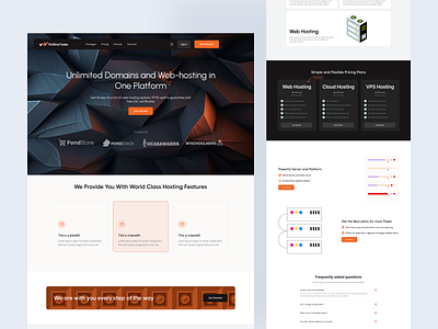 Web Hosting Platform figma ui web design web hosting website