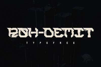 ROH-DEMIT Typeface Display Font designer font bundle display font font bundle font typeface poster design typeface typeface design typeface font v