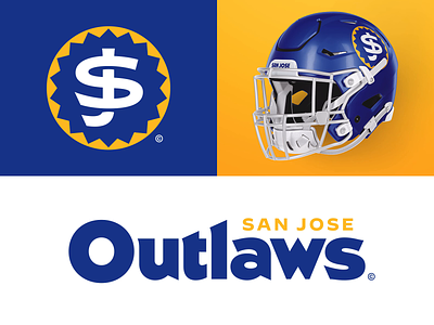 07/32 – San Jose Outlaws branding california design football illustration logo outlaws san jose sports sports branding typography