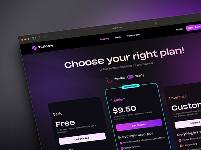 Pricing Page - Daily UI Challenge - 30/100 3 price app daily ui daily ui challenge dark mode day 30 design figma inspiration israt israt jahan pricing pricing app recommended saas pricing ui ux uxisrat