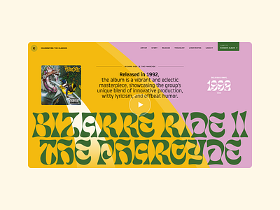 CTC#001 - Bizarre Ride II the Pharcyde design music typography ui webdesign