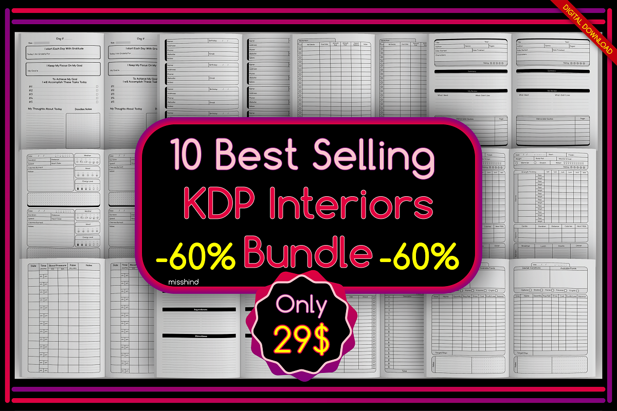 10 KDP Interiors Bundle 10 kdp interiors amazon kdp best bundle bill payment tracker bundle kdp bundle pages design digital paper goal planner kdp graphic design interior designs kdp kdp kdp amazon bundle kdp bundle kdp interior kdp interior bundle kdp notebook kdp pages kdp planner notebook paper