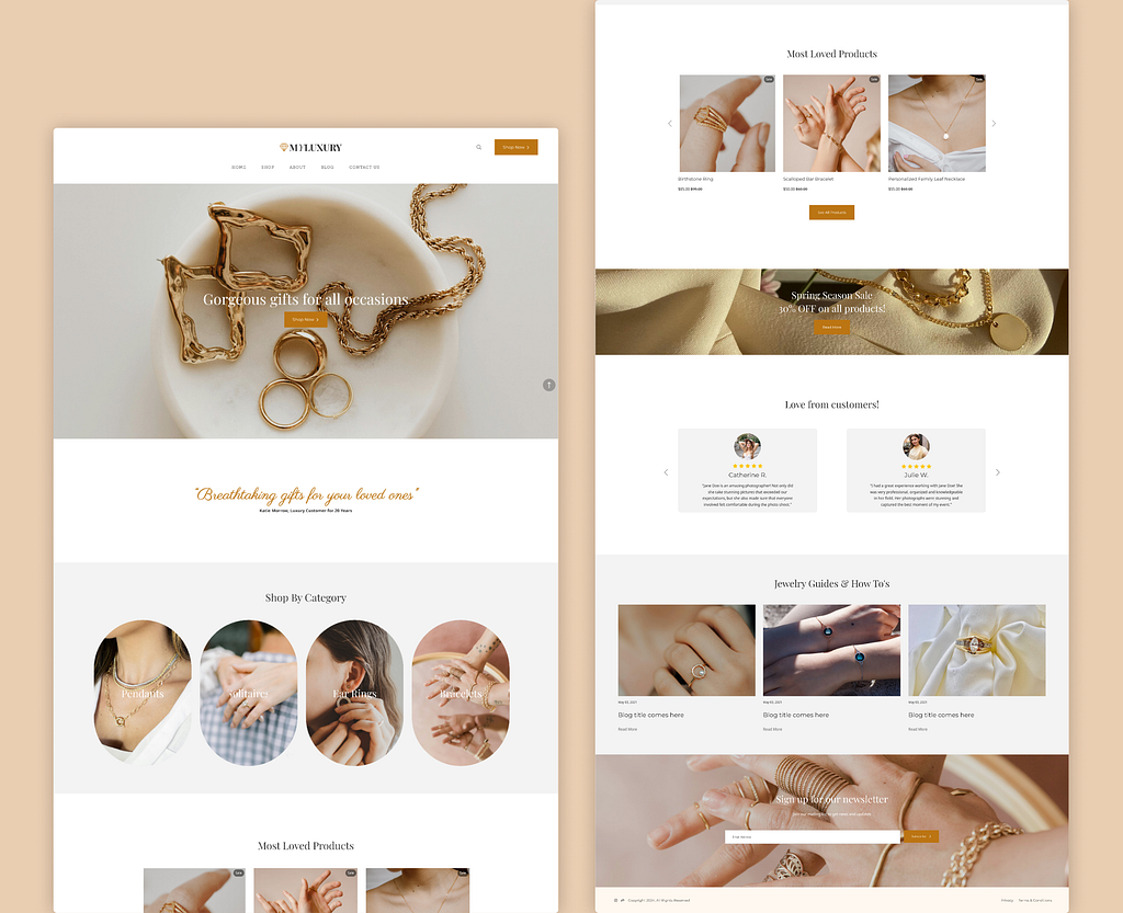 Jewellery Landing Page Design💎 by uipriyaa on Dribbble