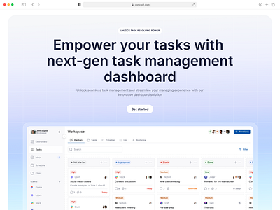 Task Management Dashboard dashboard design figma saas taskmanagement typography ui user userexperience ux