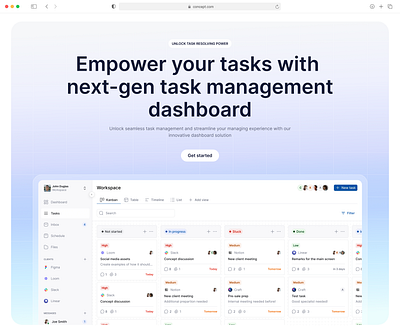 Task Management Dashboard dashboard design figma saas taskmanagement typography ui user userexperience ux