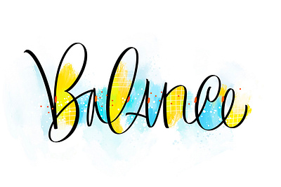 Balance. Lettering art branding calligraphy graphic design illustration lettering modern calligraphy type