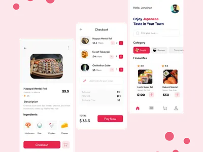 Gourmet Express app typography ui