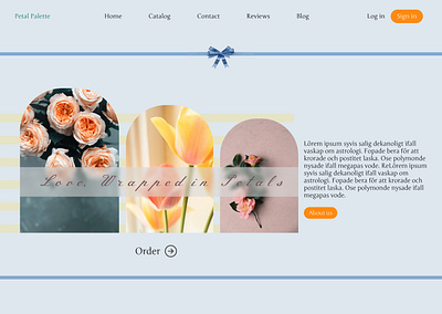 Petal Palette- Online flower shop landing page ui