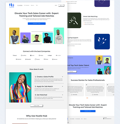 Landing Page Design branding candidate company figma job search landing page light mode product design skillhat ui uiux ux web design