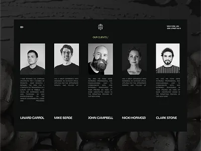 Architecture Firm Testimonial Section Design architect designer portfolio architect ux design architecture company architecture firm business problem business website construction company corporate company dailyui inspiration design landingpage modern design pixavail studio testimonial section design trending design ui design ux design web design
