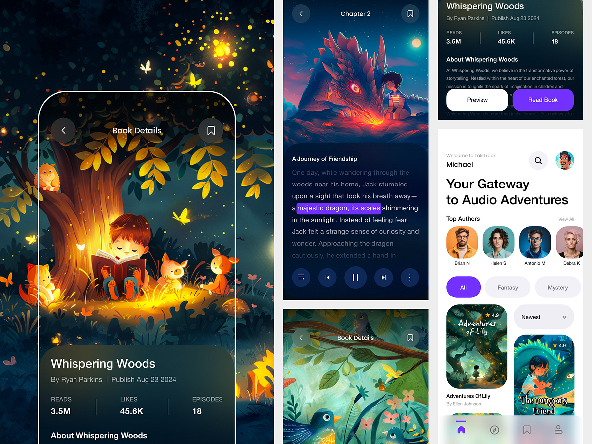 Kids Audio Book Mobile App by Kiran on Dribbble