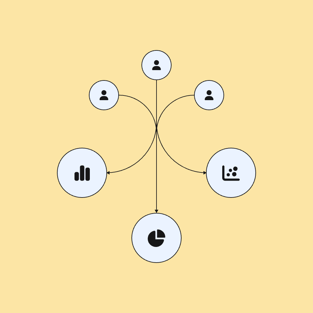 Standardized data for faster business impact animation data flat icons nodes