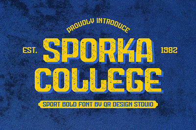 Sporka College Sport Font Free Download artdeco baseball basketball condensed gothic halloween horror jersey medieval octagonal poster racing space sport sports tall team tech vintage