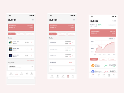 Crypto Mobile View. mobile application ui ux design