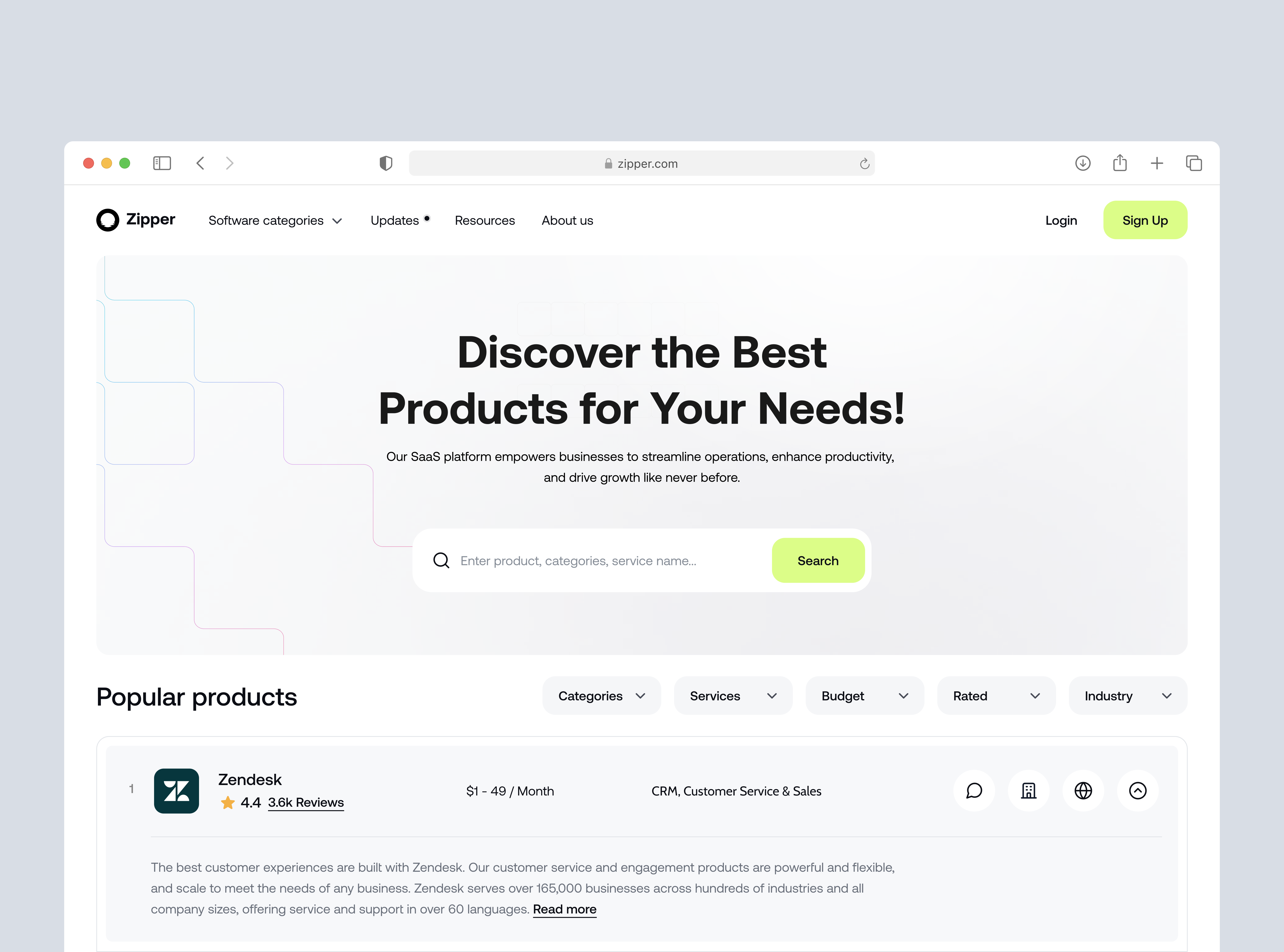 Zipper Sass Landing Page landing page landingpage saas saas design saas landing page saas ui saasdesign saaslandingpage ui ui landing page uidesign
