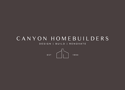 canyon homebuilders logo design brand design brand designer brand identity branding branding inspiration branding inspo custom builders logo home builders branding logo design logo designer primary logo