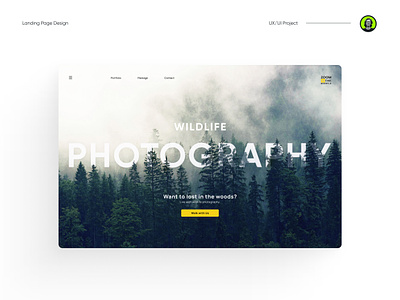 Landing Page- ZOOM IN THE MIDWILD landing page photography ux design ux ui web design website