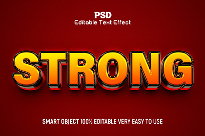Strong 3D Editable Text Effect Style 3d dream 3d 3d psd text 3d text 3d text effect action design effect headline illustration psd text effect red strong 3d text effect strong effect strong text style text text style ui yellow