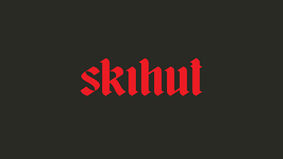 Skihut animation blackletter brand grid identity logo wonderhorse wordmark