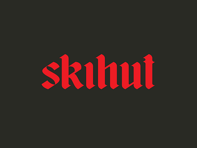 Skihut animation blackletter brand grid identity logo wonderhorse wordmark