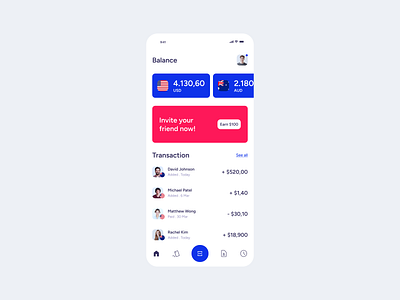 Fintech Mobile App Design @ Flagship figma finance fintech fintech app money transfer payment payment app transactions ui uiux ux virtual card