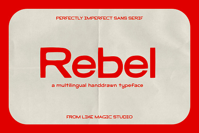 Rebel - Handdrawn Sans Serif bold hand lettered handdrawn letterform rebel rustic sans serif type typography vector