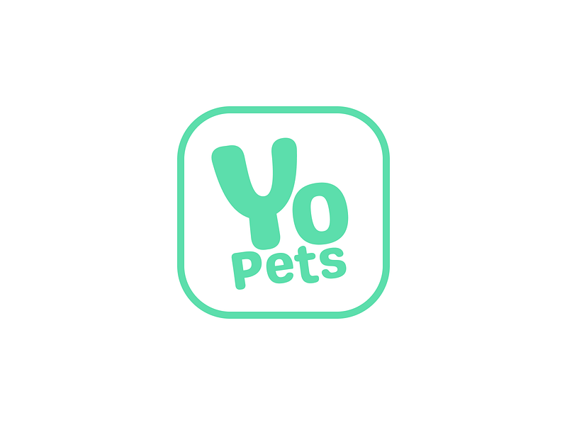 YoPets app icon concept one app design graphic design illustration logo vector