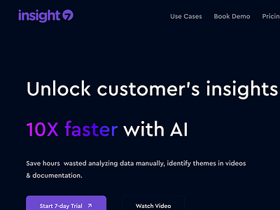 Landing Page Redesign. AI Customer insights. ai design landingpage ui ux webai webdesign