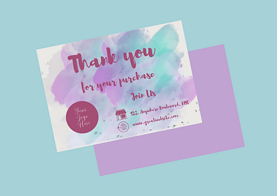 Paint Effect Thank You Card advertisement branding canva design design marketing paint effect designs thank you card