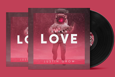 #3 - Space Love 3d album cover albumart branding cd album custom album design graphic design illustration