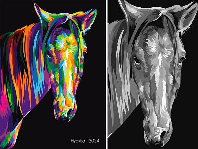 Horse in colorful style animal animal illustration colorful design horse illustration pop art unique unique illustration vectorart
