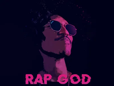 #5 - Rap God 3d album cover albumart branding cd album custom album design graphic design illustration