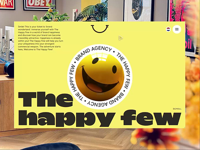 The Happy Few—Single page animation awwwards branding design graphic design gsap illustration logo minimal smile smiley transitions ui userinterface ux webdesign