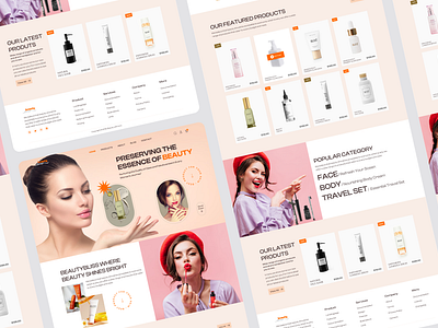 Beauty Product Landing Page Design beauty landing page beauty product landning page business landing page design e cmmerce e commerce landing page figma landing page product design ui ux website