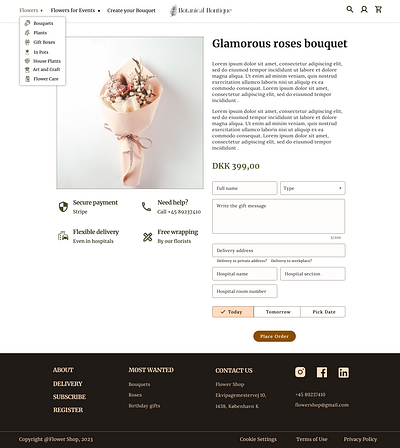 Flower Store web design