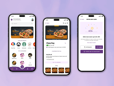 Coupon Redeem App Design appdesign couponredeem restaurant ui uidesign uiux