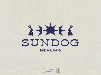 Sundog Healing Secondary Logo brand design brand identity branding branding design classic clean hand drawn identity design logo logo design logo designer logodesign minimal rabbit simple type typographic typography vintage visual identity