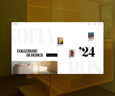 Architecture studio website concept for a Rome based studio architecture graphic design interior design layout typography ui web design website design