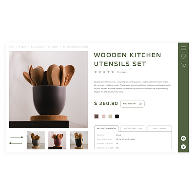 Utensils set | Product card branding colorful design designer home illustration kitchen logo online product page shop store typography ui ux web